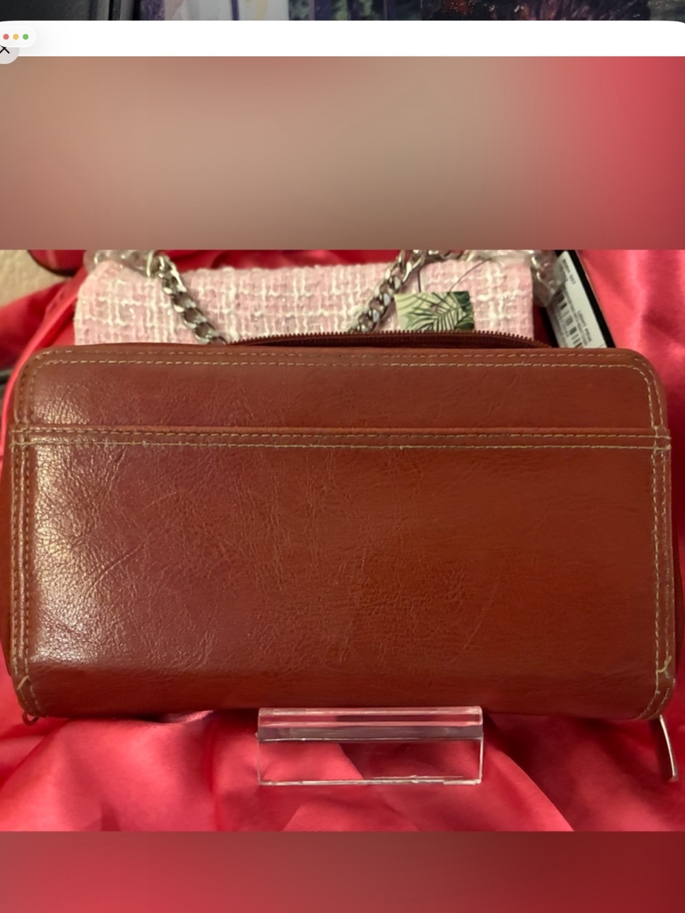 Buxton Brown Leather Zip around  Wallet possible 1980s